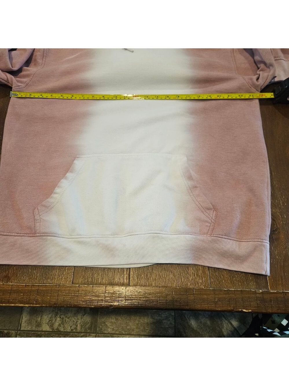 Women's PRETTYLITTLETHING Tie-Dye Hoodie Plus Size 16 Pink and White - Picture 8 of 10